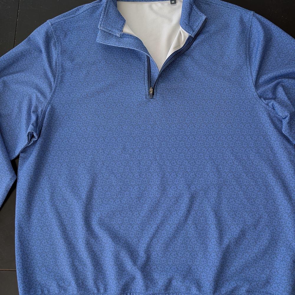 Men's Blue Quarter-Zip Pullover
